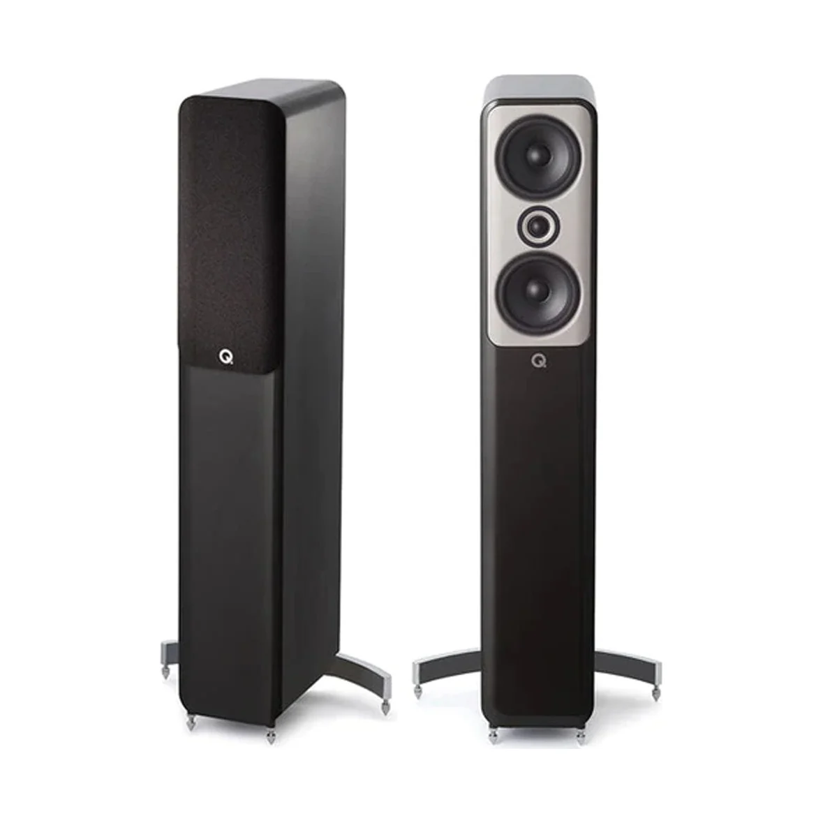 Q Acoustics Concept 50 Standlautsprecher in Hochglanz Schwarz, Paar