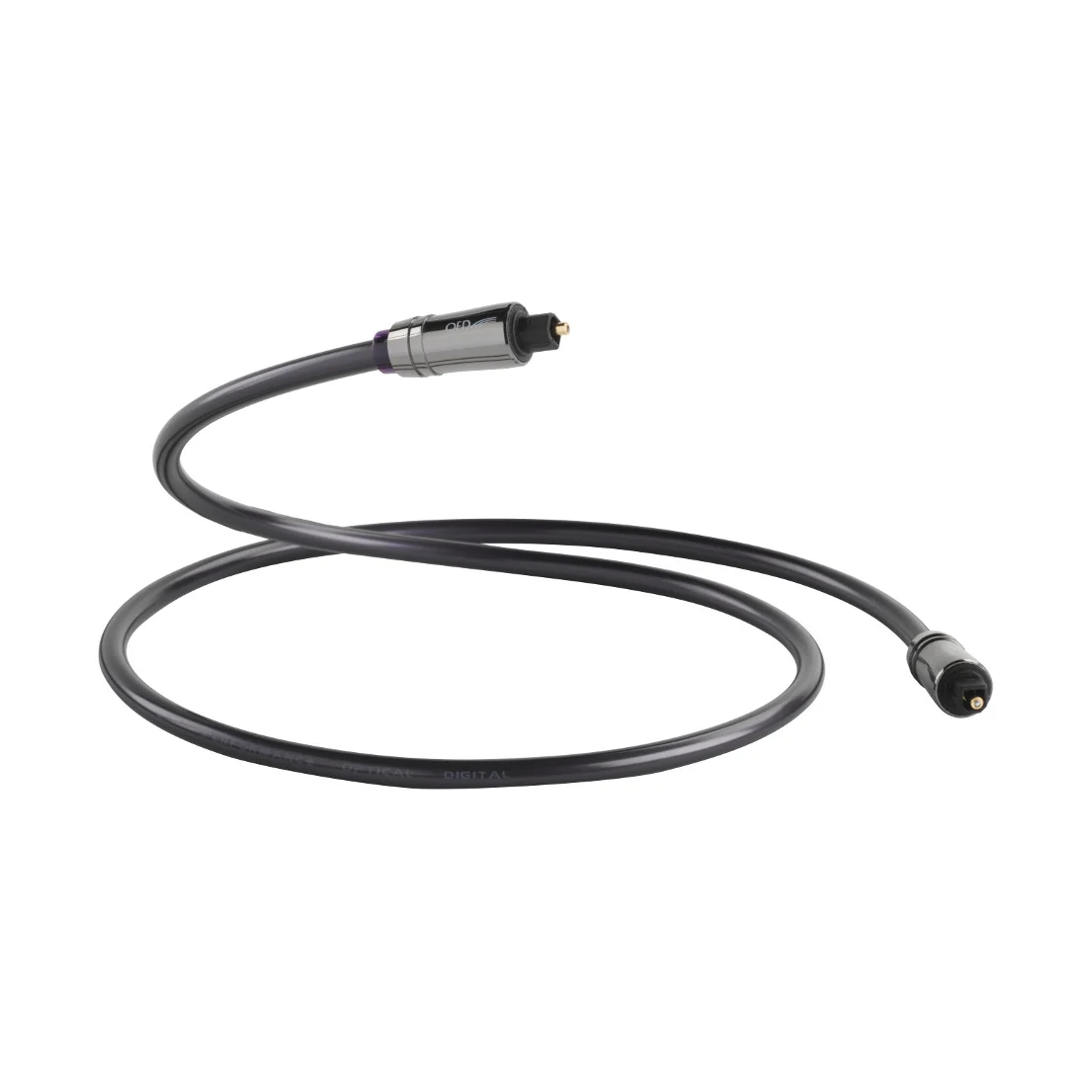 QED Performance Optical Graphite, optisches Digitalkabel in Schwarz mit Toslink-Steckern