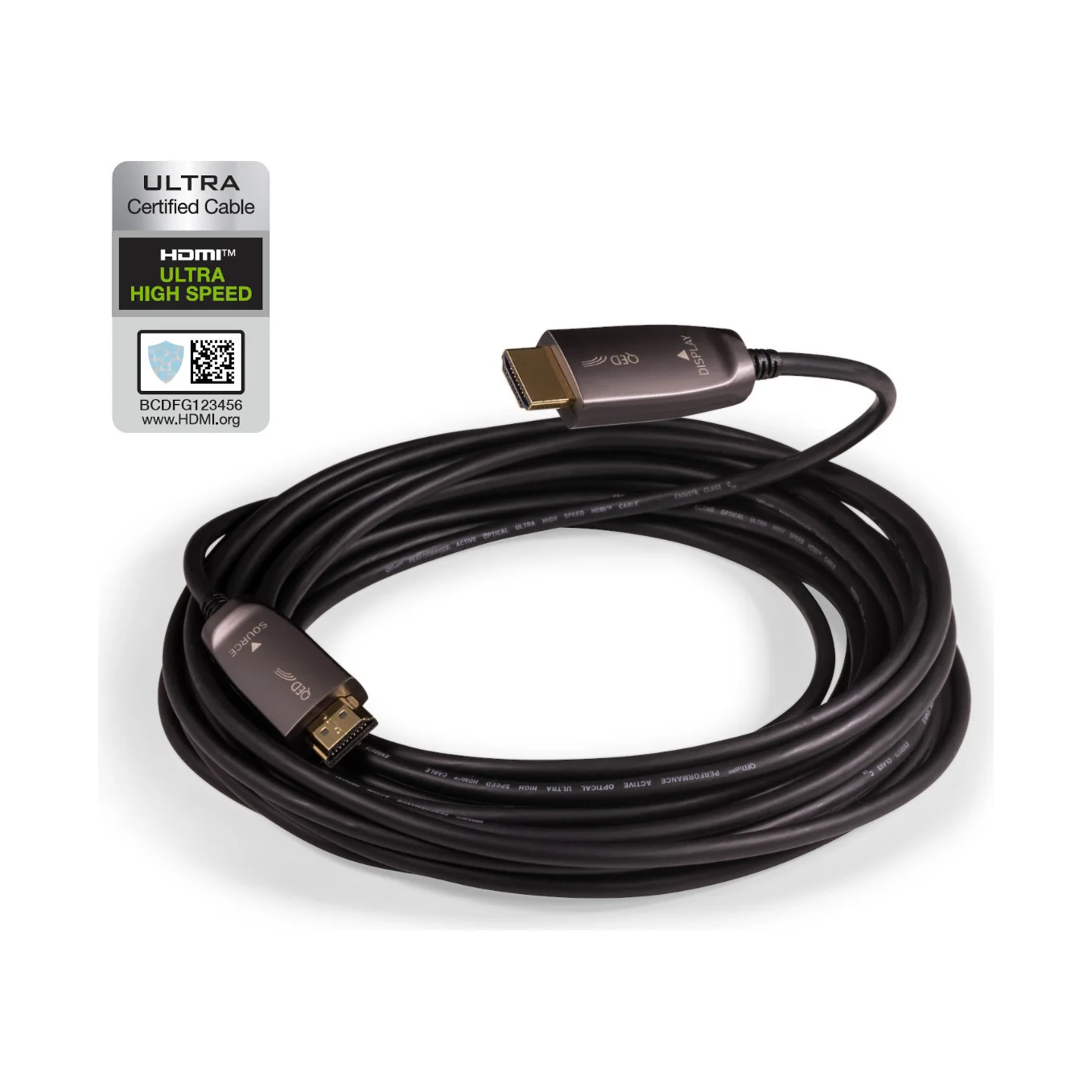 QED Performance Optical Ultra High Speed HDMI Kabel mit Ultra-High-Speed-Zertifikat