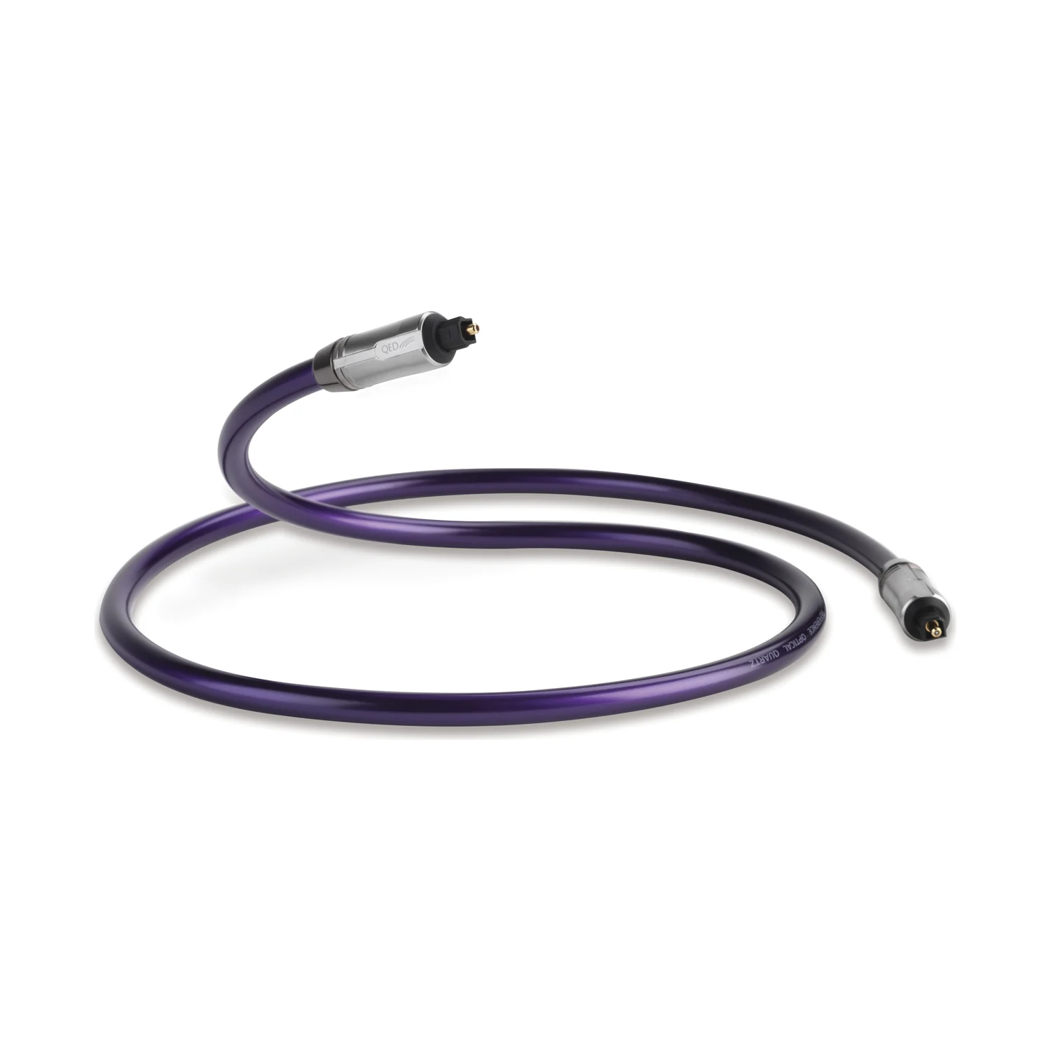 QED Reference Optical Quartz, optisches Digitalkabel in Violett mit Toslink-Steckern