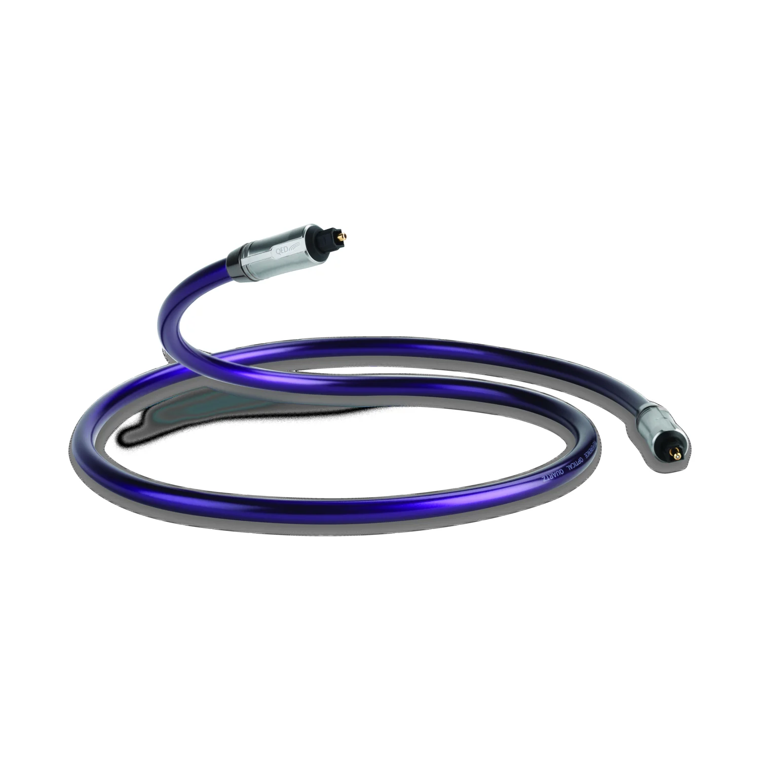 QED Reference Optical Quartz, aufgerolltes Kabel mit beiden Toslink-Steckern