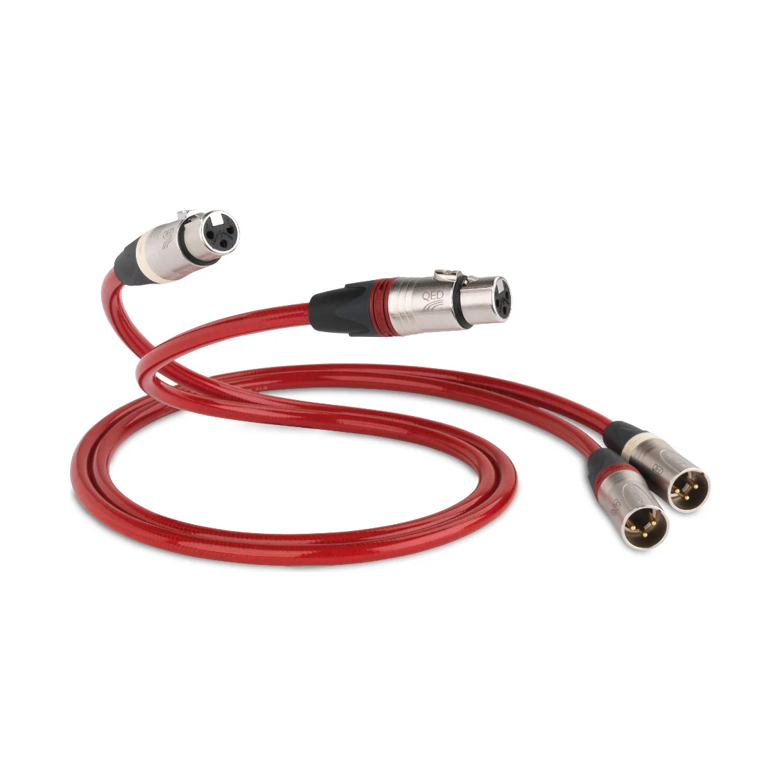QED Reference XLR 40 Analogue, rotes XLR-Kabelpaar mit Neutrik-Steckern