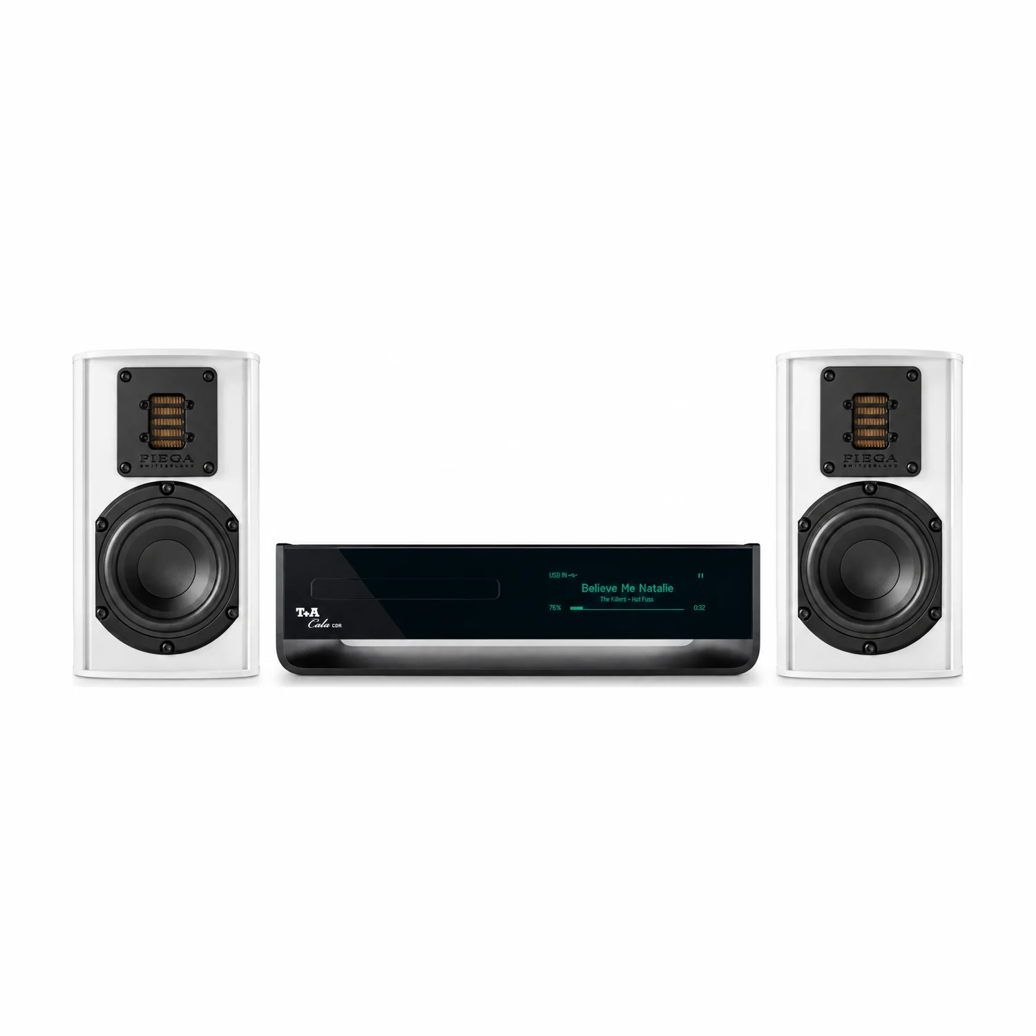 Set aus T+A Cala CDR und zwei Piega Ace 30 in Weiss